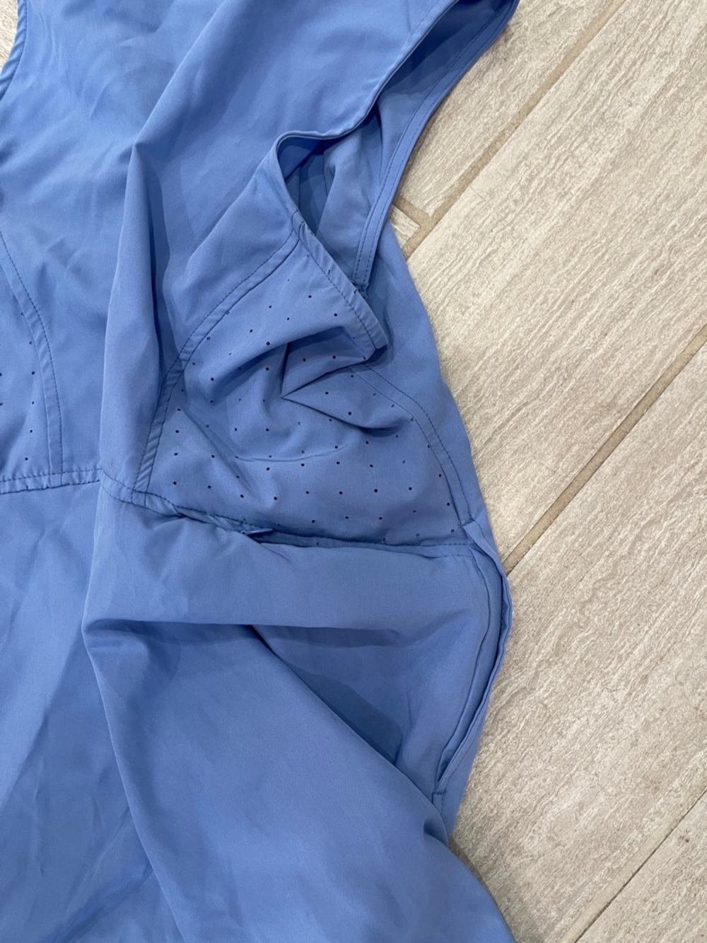 Sleeveless Hooded Swim Cover up/Athletic Dress - Periwinkle Blue - Picture 5 of 5
